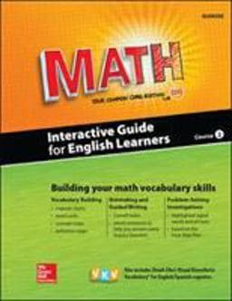 Glencoe Math, Course 2, Interactive Guide for English Learners, Student Edition 9780021356867
