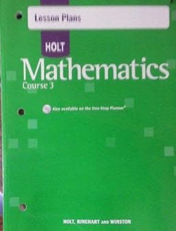 Lesson Pln Holt Math CS 3 2007 9780030784736