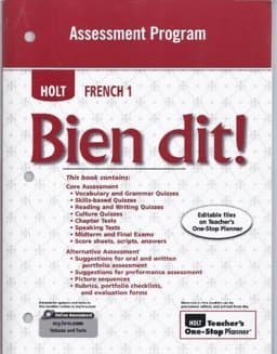 Bien Dit! 9780030797170