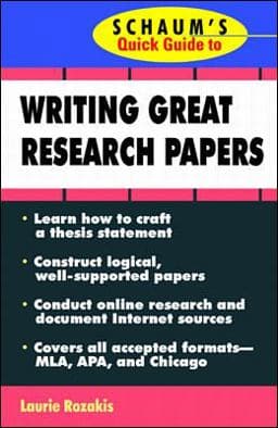 Schaum's Quick Guide to Writing Great Research Papers 9780070123007