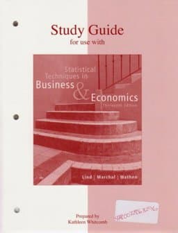 Study Guide for use with Statistical Techniques in Business and Economics 9780072868296