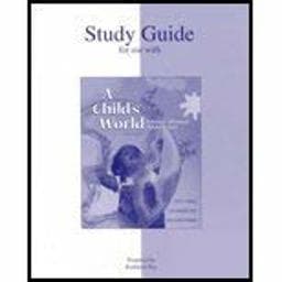 Student Study Guide for use with A Child's World 9780073128610