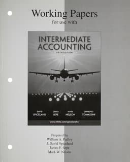 Working Papers to accompany Intermediate Accounting 9780073324630