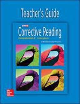 Corrective Reading Comprehension Level a, Teacher Guide 9780076111626