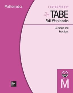 TABE Skill Workbooks Level M: Decimals and Fractions (10 Copies) 9780076603541