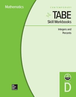TABE Skill Workbooks Level d: Integers and Percents - 10 Pack 9780076603688