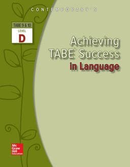 Achieving TABE Success in Language, Level d Workbook 9780077044572