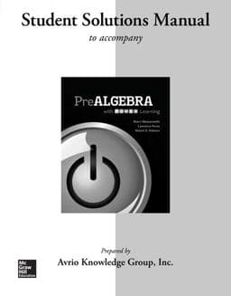 Student Solutions Manual for Prealgebra with P. O. W. E. R. Learning 9780077483548