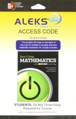 ALEKS 360 (18 Weeks) for Basic College Math with P. O. W. E. R. Learning 9780077834524