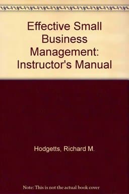 Effective Small Business Management 9780123510525