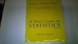 First Course in Statistics Ssm 9780130674180