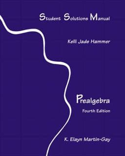 Student Solutions Manual: Prealgebra 9780131445390