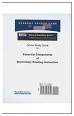 Essential Components of Elementary Reading Instruction Test 9780132089814