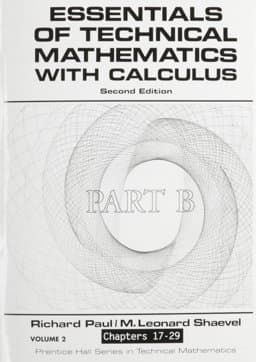Essentials of Technical Mathematics with Calculus 9780132890915