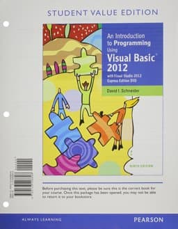 An Introduction to Programming Using Visual Basic 2012 9780133414653