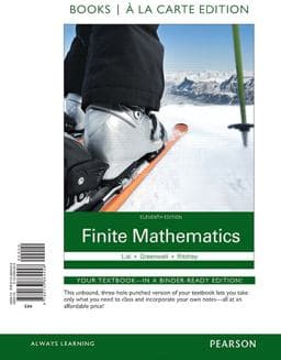 Finite Mathematics Books a la Carte Edition 9780133864458