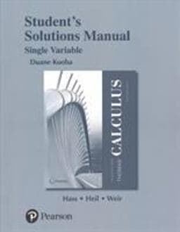 Student Solutions Manual for Thomas' Calculus, Single Variable 9780134439075