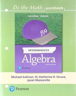 Do the Math Workbook for Intermediate Algebra 9780134556673