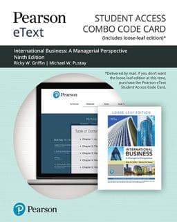 Pearson EText for International Business 9780135639078