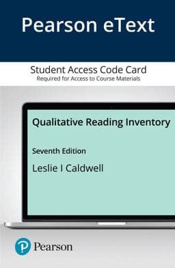 Pearson EText Qualitative Reading Inventory -- Access Card 9780135775103