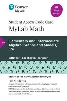 MyLab Math with Pearson EText -- 18 Week Standalone Access Card -- for Elementary and Intermediate Algebra 9780135834534