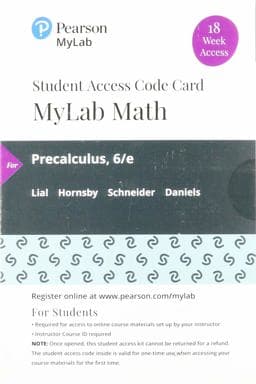 MyLab Math with Pearson EText -- 18 Week Standalone Access Card -- for Precalculus 9780135908983