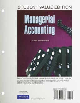 Managerial Accounting, Student Value Edition 9780136022787