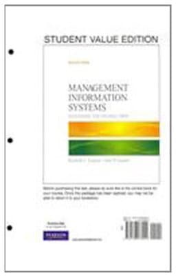 Management Information Systems, Student Value Edition 9780136078944