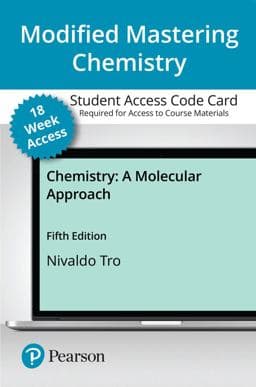Modified Mastering Chemistry with Pearson EText -- Access Card -- for Chemistry 9780136780960