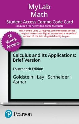 MyLab Math with Pearson EText -- Combo Access Card -- for Calculus and Its Applications, Brief Version (18-Weeks) 9780136858416