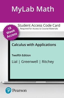MyLab Math with Pearson EText -- Access Card -- for Calculus with Applications (18-Weeks) 9780137342495