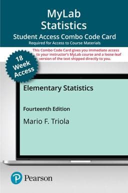 MyLab Statistics with Pearson EText -- Combo Access Card -- for Elementary Statistics (18 Weeks) 9780137366477