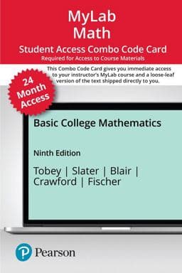 MyLab Math with Pearson EText -- Combo Access Card -- for Basic College Mathematics (24 Months) 9780137438488