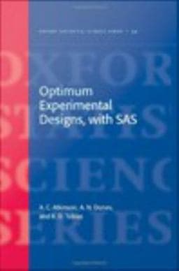 Optimum Experimental Designs, with SAS 9780191537943