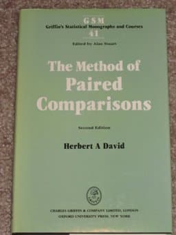 The Method of Paired Comparisons 9780195206166