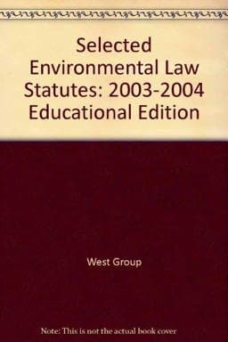 Selected Environmental Law Statutes 9780314105479