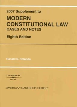 Modern Constitutional Law, 8th, 2007 Supplement 9780314179968