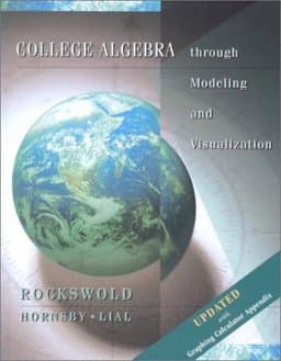 College Algebra Through Models and Visualization 9780321080288
