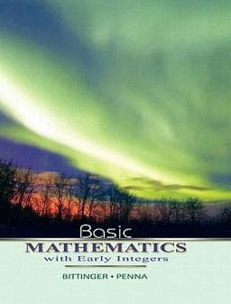 Basic Mathematics with Early Integers, Student's Solutions Manual 9780321532688