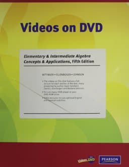 Videos on DVD for Elementary and Intermediate Algebra 9780321599353