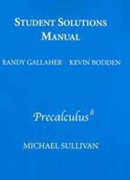 Student Solutions Manual for Precalculus 9780321628916