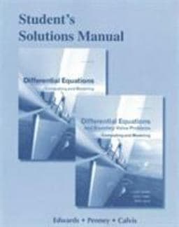 Student Solutions Manual for Differential Equations 9780321797001
