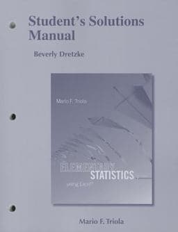 Student Solutions Manual for Elementary Statistics Using Excel 9780321851673