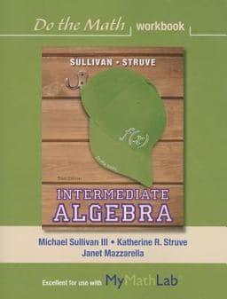 Do the Math Workbook for Intermediate Algebra 9780321881366
