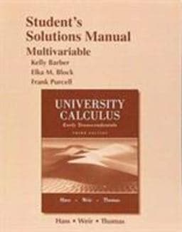 Student Solutions Manual for University Calculus 9780321999856