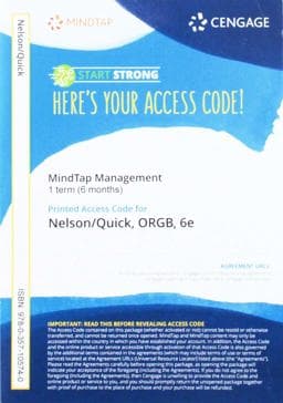 MindTap for Nelson/Quick's ORGB, 1 Term Printed Access Card 9780357105740