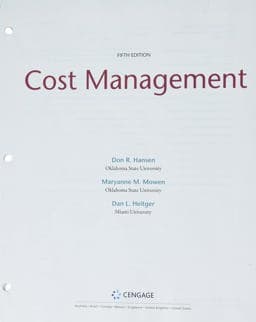 Bundle: Cost Management, Loose-Leaf Version, 5th + CNOWv2, 1 Term Printed Access Card 9780357535028
