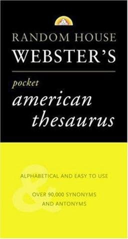 Random House Webster's Pocket American Thesaurus 9780375703546