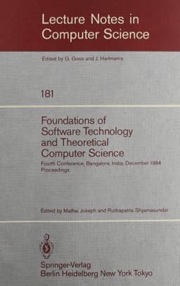 Foundations of Software Technology and Theoretical Computer Science 9780387138831