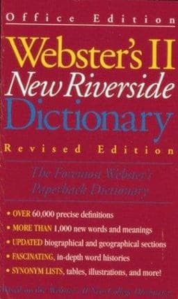 The Webster's II New Riverside Dictionary 9780395742884